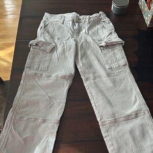 Art Class Girls Gray Cargo Jeans 10 plus